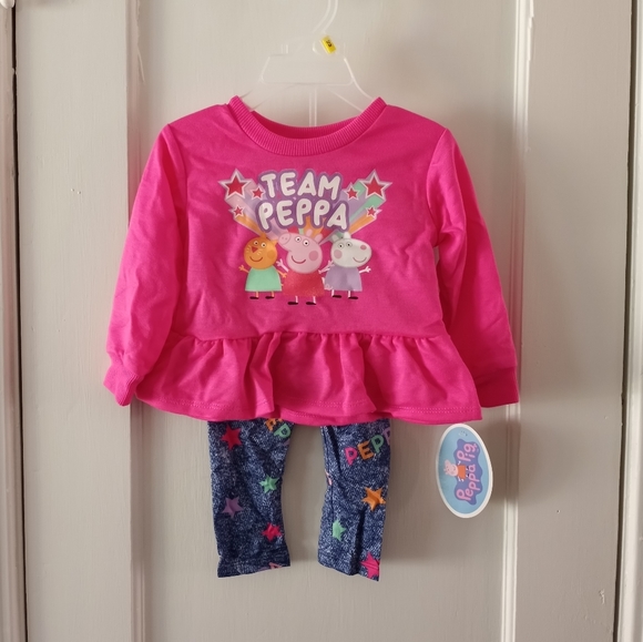 Peppa Pig 2 Piece Outfit. Infant Girls Size 18 Months NWT - Picture 1 of 10